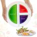 Diabetes Portion Plate Set of 4 | Divided Sections for Healthy Eating & Portion Control | Ideal for Mediterranean Bariatric & Macro Diets - Buy Online on GoSupps.com