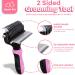 2-Side Pet Grooming Tools for Cats and Dogs - Deshedding Brush & Dematting Comb Small Pink - Buy Online on GoSupps.com