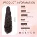 32 Inch Drawstring Ponytail Extension - Long Curly Wavy Synthetic Hairpiece for Women - Natural Brown - Buy Online on GoSupps.com