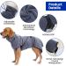 Happy Hachi Microfiber Dog Bathrobe - Super Absorbent Fast Drying Towel for Small Medium & Large Dogs & Cats | Gray XL - Buy Online on GoSupps.com