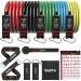 Resistance Bands Set - 150lbs/200lbs/250lbs Exercise Resistance Bands with Handles, 5 Tube Fitness Bands with Door Anchor, Elastic Bands for Exercise, Physical Therapy, Home Workouts 10150LBS Colour