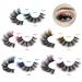Focipeysa Colored Fluffy Mink Eyelashes - 8D Dramatic Wispy Lashes C Curl - 5 Color Mixed False Eyelashes - Pink Orange Purple Green Blue - Buy Online on GoSupps.com