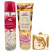 Bath & Body Works Raspberry Holiday Pie Bar Fine Fragrance Mist and Ultimate Hydration Body Cream with a Peach Gardenia Bar Soap