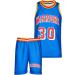 Shop Amdrabola Basketball Children Jersey Set - Boys & Girls Training Kit with Shorts (Ages 4-13) - Stylish Black & Light Blue - Buy Online on GoSupps.com