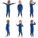 Brubeck Kids Thermo Set | Seamless High-Quality Sports Laundry Shirt & Pants | Easy Care Thermal Wear 116-122 Boy - Deep Blue - Buy Online on GoSupps.com