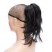 IMISSU Handmade Braid Claw Ponytail Hairpiece Clip in Hair Extensions Ponytail Hairpieces (Black)