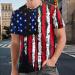 Men's Distressed American Flag Patriotic T-Shirt - Khaki, 3X-Large - Buy Online on GoSupps.com
