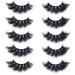 6 Pairs 20mm Dramatic Fluffy Eyelashes Volume Lashes That Look Like Extensions Curled Short Fluffy 3d Lashes Faux Mink Lashes 6 pairs-3D393B
