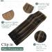 SEGO 12 PCs Clip In Hair Extensions - Real Hair 22 Clips 55 cm Natural Black & Coffee Brown 180g - Affordable & Smooth Full Head Solutions - Buy Online on GoSupps.com
