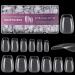 JUSTOTRY 1008 Pcs Coffin Gel Nail Tips Set Pre-shaped Half Matte Short Nail Tips Soft Gel Full Cover Ballarina Fake Nails Tips No Glue Acrylic Clear False Nail Tip for Women DIY French Nail Designs 1008 gel coffin 2