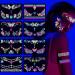 Lencyh Neon Glow Face Stickers Masquerade Sticker Makeup Face Decals - Waterproof Face Decorations for Festival Bar Adults Halloween - Buy Online on GoSupps.com