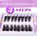 Natural Wispy Mink False Eyelashes Extension Pack for DIY Cat Eye Look | GVEFETIEE C- Fox Eye - Buy Online on GoSupps.com