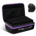 120 Bottle Essential Oil Storage EVA Hard Shell Exterior Carrying Case Organizer Essential Oil Holder Essential Oil Organizer 60 Bottles Per Layer Foam Insert Traveling Bag for 5 10 and 15 ml Purple