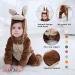 Doladola Unisex Baby Kangaroo Hooded Romper | Infant's Jumpsuit Pajama 0-3 Months - Buy Online on GoSupps.com