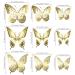Gyufise 36 Pack Gold Glitter 3D Butterfly Cupcake Toppers for Birthday Wedding Party | Hollow Butterfly Cake Decorations & Wall Stickers - Buy Online on GoSupps.com