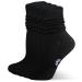 Hyaluxe Women's Diabetic Ankle & Crew Black Socks Non-Binding Circulatory Cushion Shoe Size 6-10 Sock Size 9-11 Pair of 2