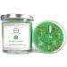 Heart Chakra Soy Candle (Anahata) 10 oz with Rose Quartz & Chrysoprase Crystals Herbs & Essential Oils. | Love Compassion | (Wiccan Pagan Magick Spirituality)