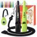LIOLUX - 2 dog whistles with Klicker & 1 Lanyard - Professional training pipe with a standardized frequency - dog whistle R tter R tter Refraction for dogs loud & clear (DG Gr n/Schwarz)