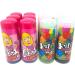 Sour Candy Drink Mix Bundle: Lickedy Lips Blue Raspberry/Cherry Pink (6x60ml) + Brain Licker Cherry Balls (6x60ml) Sour Candy Rollers - Boxed Treatz - Buy Online on GoSupps.com