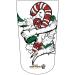 Heal with Appeal Amputee stump sock Candy Cane Wraped in Hollies V1 3Ply stump sock