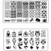Set of DIY Stainless Steel Image Stencils - Cartoon Pattern Nail Stamping Plates | Style 04 - Buy Online on GoSupps.com