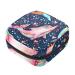 Menstruation pad bag with zipper women's napkin bag tampons collecting bags for women and girls (watercolor nice dolphin bubble pattern)