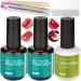 Gel Nail Polish Remover (2 PACKS 15ML) Professional Gel Polish Remover 3-5 Minutes with Liquid Latex Tape Protect Cuticle Quickly & Easily Gel Remover Tool Remove Gel Nail Polish 2Pcs Gel Polish Remover & Latex Tape & Tools