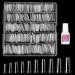 Tips for gel nails with glue Venares 500 coffin fake nail tips Tips clear 10 sizes nail tips for gel nails transparent half nail tips set with glue and box stripped