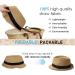 Women's Straw Short Brim Panama Fedora Beach Hat - Khaki, One Size | Summer Vacation Sun Trilby Hat - Buy Online on GoSupps.com