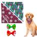 Dog Christmas Bandana 2PCS Washable Dog Christmas Scarf Pet Triangle Scarf Dog Scarf Pets Christmas Pet Christmas Scarf Christmas Dog Scarf Accessories Party Decoration for Small Medium Dogs Cats