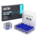 NECTUR 7 Pair Reusable Ear Plugs for Sleeping 22 DB NRR Noise Cancelling Soft Silicone Earbuds Waterproof & Wax Moldable Earplugs for Ease in Work Concerts Swimming & Mowing (0.6 Blue)