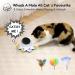 GoldenSun Automatic 2-in-1 Interactive Cat Toy | 8-Hole Whack A Mole Moving Feather | USB Rechargeable Electronic Kitten Toy - Indoor Cats | All Breeds - Black - Buy Online on GoSupps.com