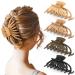 OPAUL Hair Clips for Women - Matte Nonslip Large Hair Claw Clips for Thick and Thin Hair 4.7 Strong Hold Big Hair Clips Neutral Hair Styling Accessories Christmas Gifts for Women Girls (4 Pack) Black Neutral Khaki Br...