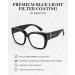 Buy Oversized Blue Light Blocking Glasses for Men & Women - Lightweight TR90 Frame - BL7511 A01 Black Clear - International Shipping - Buy Online on GoSupps.com