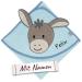 Sterntaler Emmi hooded towel embroidered for baby & children bath towel bath towel/children's bath towel with a hooded young 80x80 cm donkey blue 80x80 cm (1 Pack) donkey emmi blue