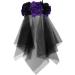 Rose Headband Ladies Girl Gothic Flower Garland with Black Veil Halloween Christmas Fancy Dress Costume Accessory for Wedding Bride Bridesmaid Birthday Party Photography Props Black+Purple - Buy Online on GoSupps.com