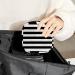 GIAPB Period Bag - Sanitary Napkin Storage & Travel Makeup Bag | Black White Stripe Pattern - Color1879 - Buy Online on GoSupps.com