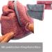 Homelevel 2x Terry Hair Turban with Button - Quick-Drying 100% Cotton Hair Towel Set in Old Pink & Light Gray - Buy Online on GoSupps.com