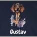 Personalized Dachshund T-Shirt for Dog Owners - Custom Gift by Shirtracer - Navy Blue - Buy Online on GoSupps.com