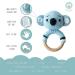 Teddio Baby Rattle Teething Toy | Smooth Wooden Easy Grip Ring | Gender Neutral Baby Gift with Koala Design - Buy Online on GoSupps.com