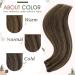 Runatur Real Hair Brown Highlights 30cm Extensions - Silky Sew in Tresses #2P8A 70g High Quality - Buy Online on GoSupps.com