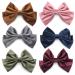 Large Velvet Hair Bow 6 Pieces Girls Hair Clips Velvet Bows Hair Clip Stylish Hair Bows Clips for Thick Hair Women Hair Styling Accessories