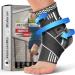 BLITZU Ankle Brace With Adjustable Compression Support Strap for Achilles Tendonitis, Joint Pain Relief. Ankle Wrap for Women & Men for Sprained Ankle & Protectors Sleeve for Heel Pain, Foot Arch M Black Medium