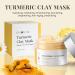 Turmeric Clay Mask - Organic Anti-Aging Face Mask | Brightens Dark Spots & Clears Pores | Acne Remedy & Sensitive Skin Gift - Buy Online on GoSupps.com