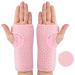 2 Pieces Carpal Tunnel Wrist Braces for Night Wrist Sleep Support Brace Wrist Splint Stabilizer and Hand Brace Cushioned to Help With Carpal Tunnel and Wrist Pain Relief (Breathable Style Pink) Breathable Style Pink