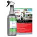 Ferdoclean SPAR SET 1L plastic cleaner + 3 x microfiber cloth |Window frame cleaner plastic window garden furniture |PVC cleaner with microfiber cloth cleaning cloth (anthracite/green) 1 piece (2-pack)