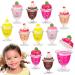 Expressions 10pc Ice Cream Sundae Flavored Lip Gloss Collection - Peace Love Design Kids Makeup Lip Gloss Set Novelty Glittery Lip Gloss Ice Cream Dessert Lip Gloss Pack