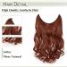 One Piece Wire In Hairpieces Matte Material Invisible Hair Extension Synthetic Wavy For Women Beauty 20 Inch Red Brown & Orange 20 Inch - Wavy Red Brown & Orange - Buy Online on GoSupps.com