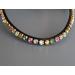 Buy Happiness Hucks Colorful Horses Forehead Straps 'Paradise' - Pink Green & Gold Curved Design Narrow Fit for Ponies - Dark Brown Leather - Buy Online on GoSupps.com