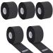 Noverlife 5 Pack Disposable Barber Paper Neck Strips, Hairdressing Stretchy Wrap & Neck Paper Tissue Roll for Salon Haircut Styling Coloring Perming - Black
